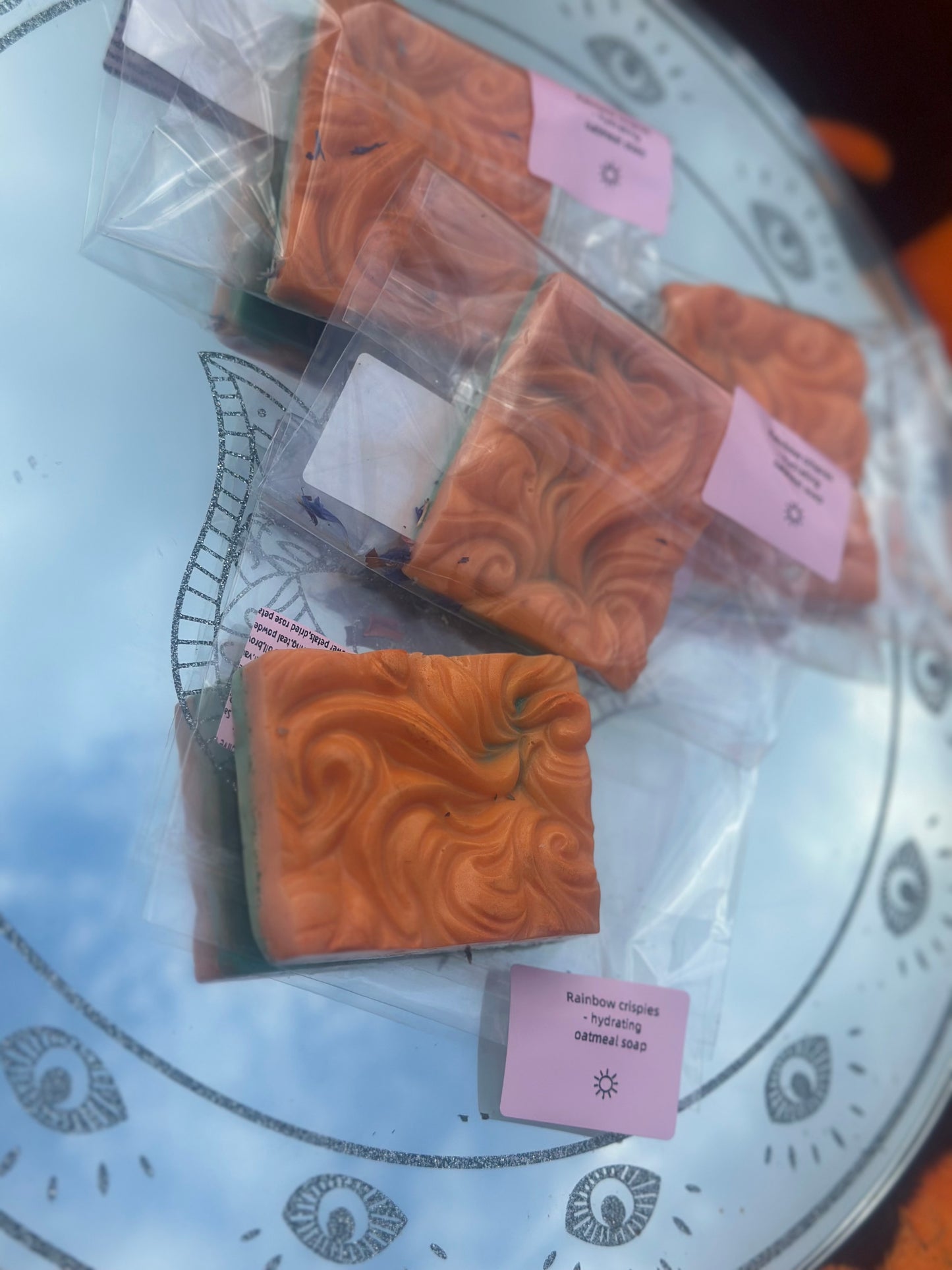 Rainbow crispies-oatmeal based soap