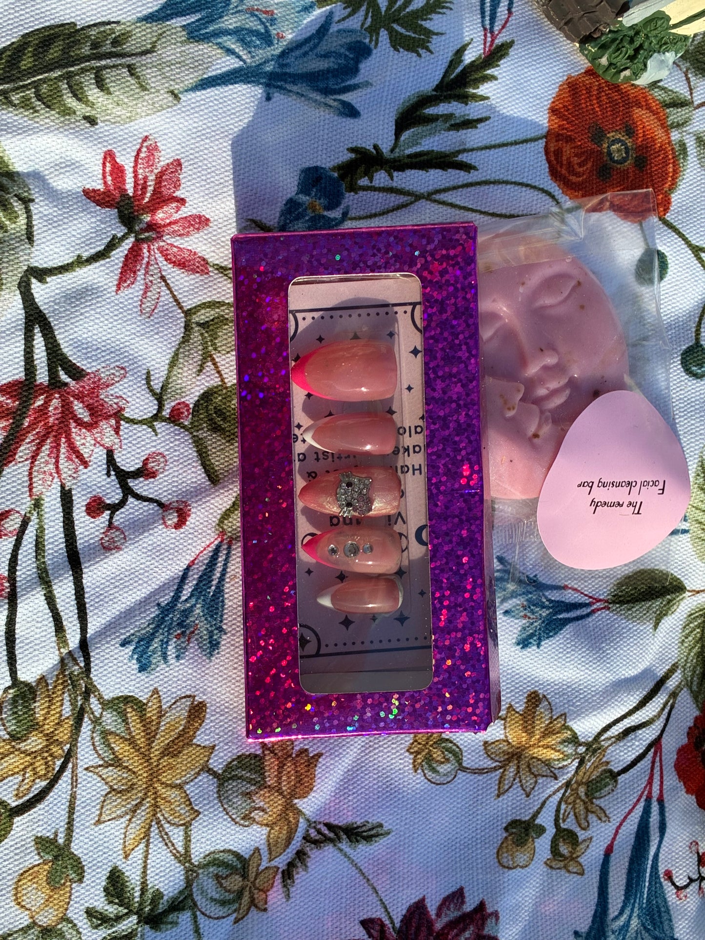 Hello kitty inspired press on acrylic nails