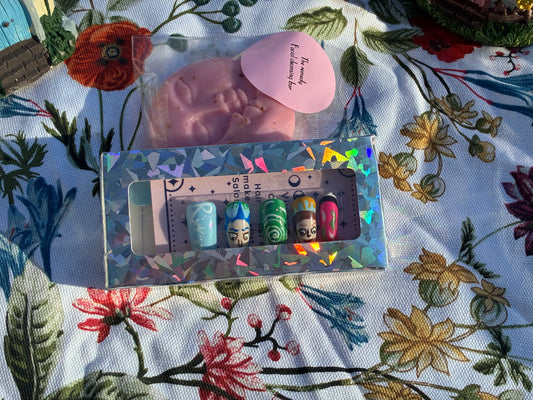Rick and morty inspired press on acrylic nails